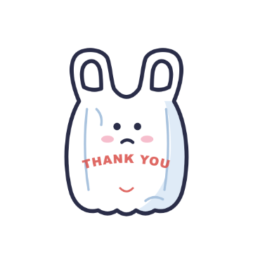 gerald the grocery bag on a clear background